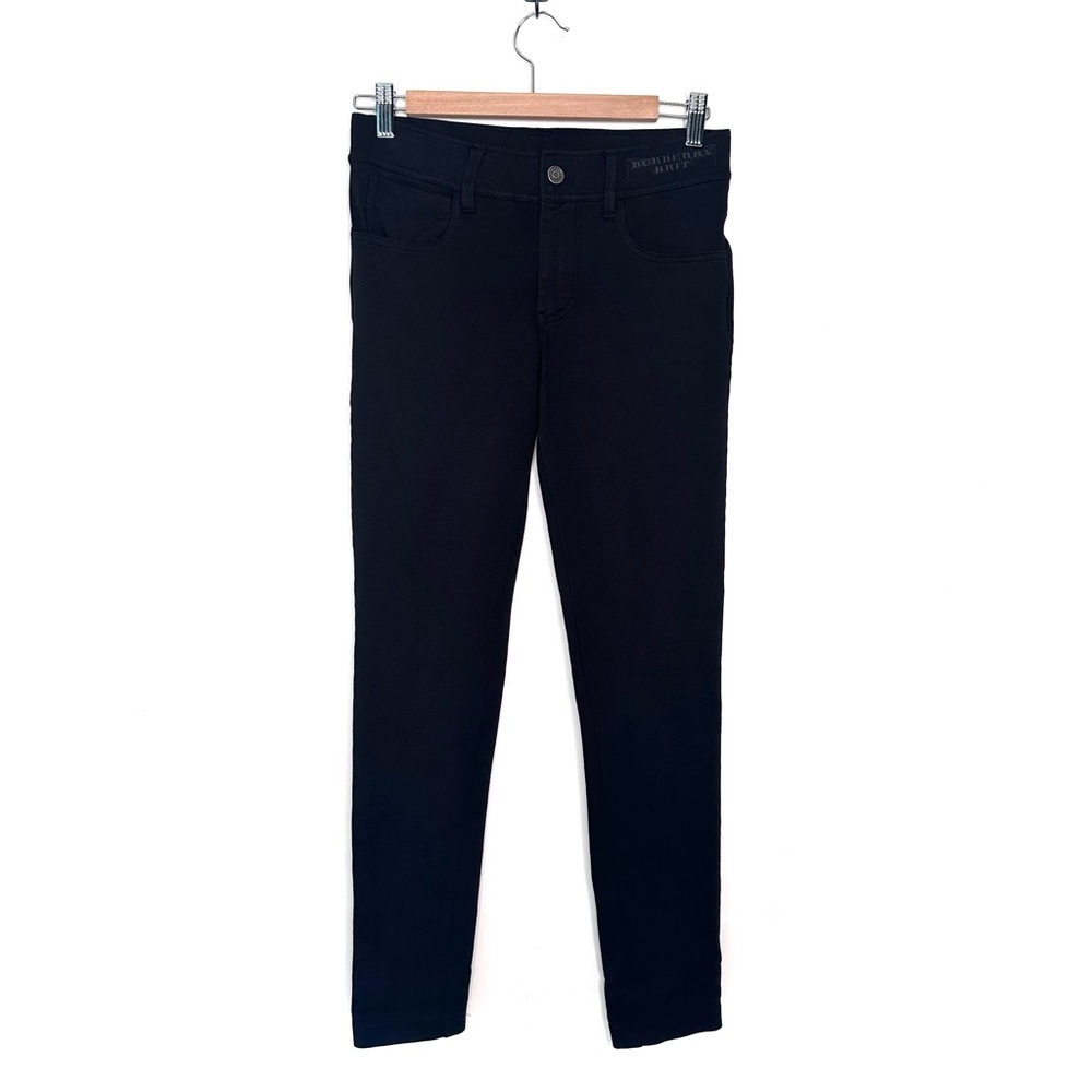 Burberry Brit Black Back Seam Skinny Stretch Pants Size XS